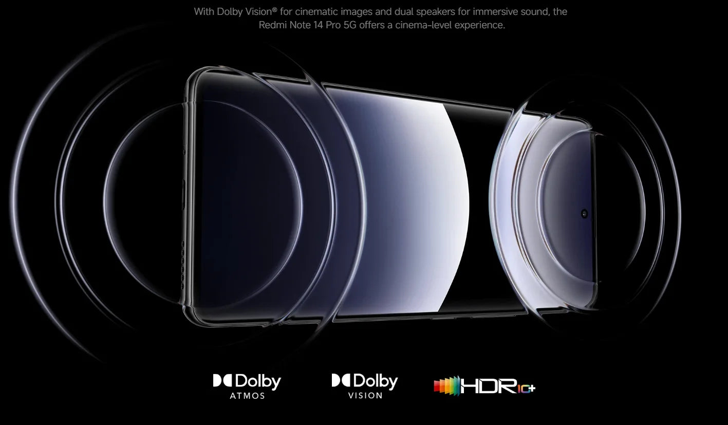 Global Version Redmi Note 14 Pro 5G NFC Smartphone Size 7300 + 200MP Camera 1.5K 120Hz AMOLED Display Screen