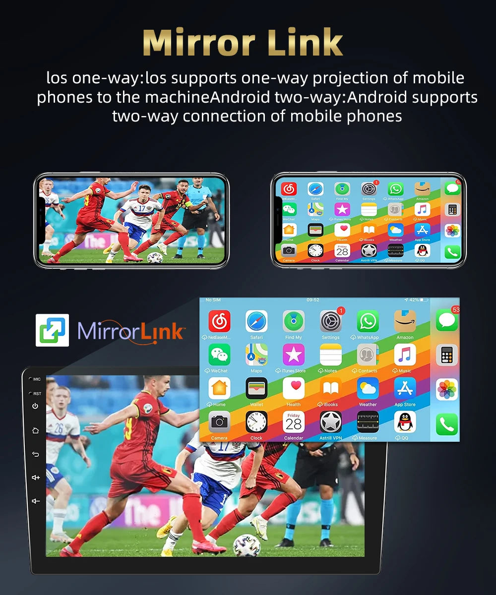 Podofo 2Din 9 ''Car Radio For Mercedes-Benz C-Class W204 S204 2007-2010 Multimedia Player GPS Carplay Android Car DSP BT RDS