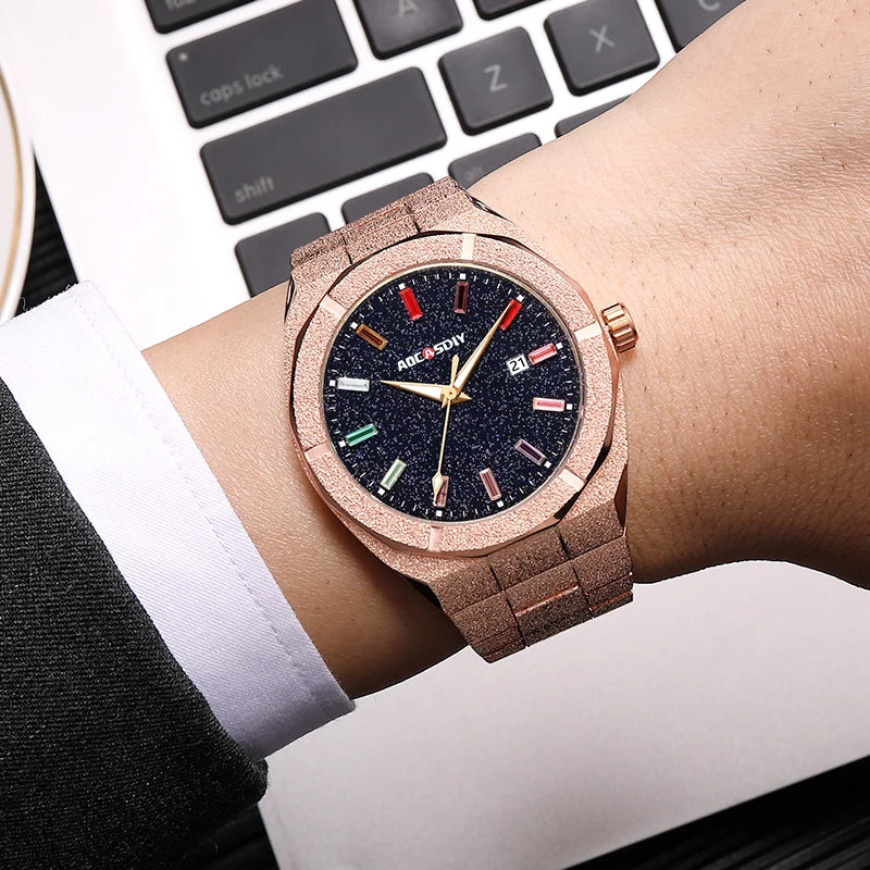 Luxury Business Men Watches  Quartz Wristwatches Auto Date Male Clock with Luminous Hands Relogio Masculino